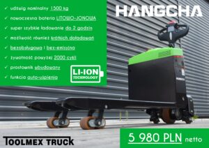 Promotion on new pallet truck, lift truck, electric with modern LI-ION battery!